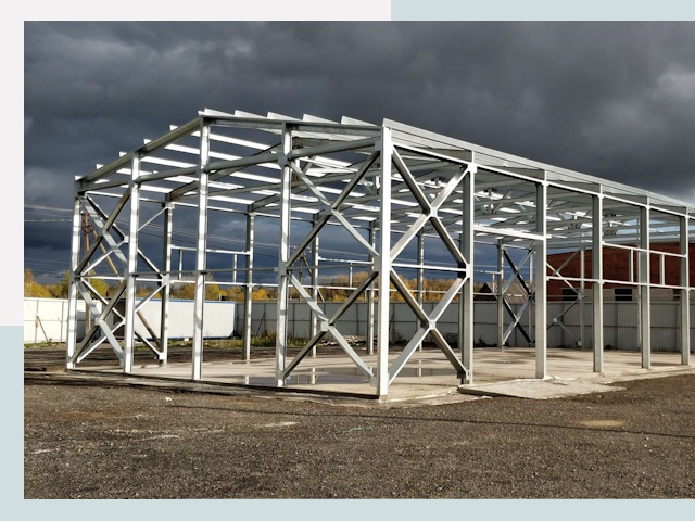 Двускатные ангары в Великий Новгород от 614 руб. за квадрат