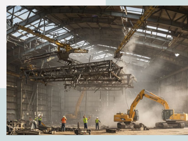 Демонтаж ангаров в Великом Новгороде от 614 руб. за м²