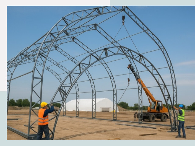 Монтаж ангаров в Великом Новгороде от 614 руб. - Надежно и быстро